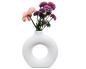 Preview: Blumenvase Pflanztopf rund Design Vase mit sandiger Oberfläche